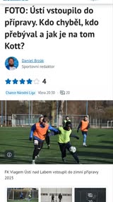 ⚽ Ústí vstoupilo do přípravy