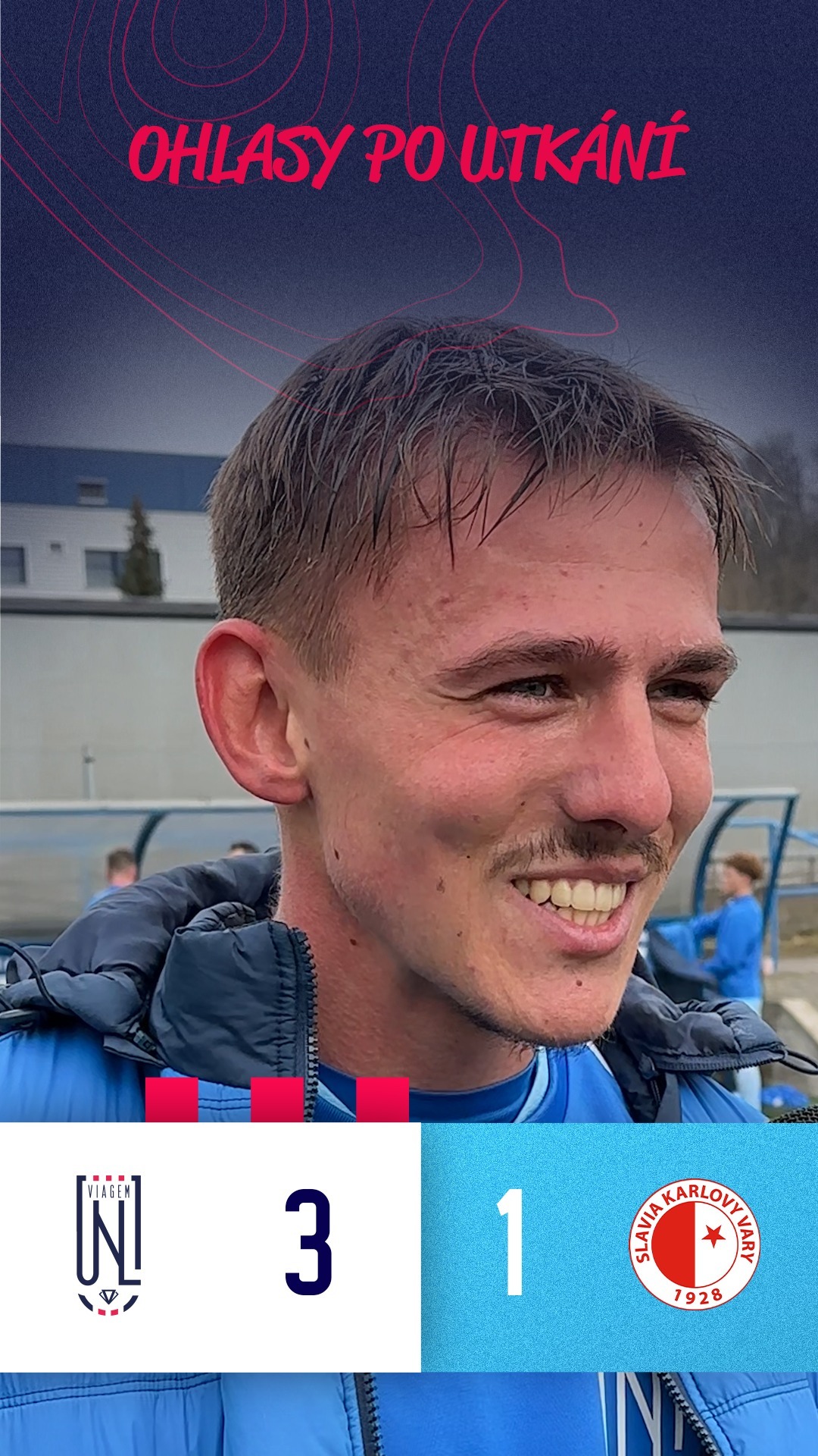 OHLASY 🎙️ U mikrofonu Matyáš Buneš a asistent trenéra Michal Slabý.
