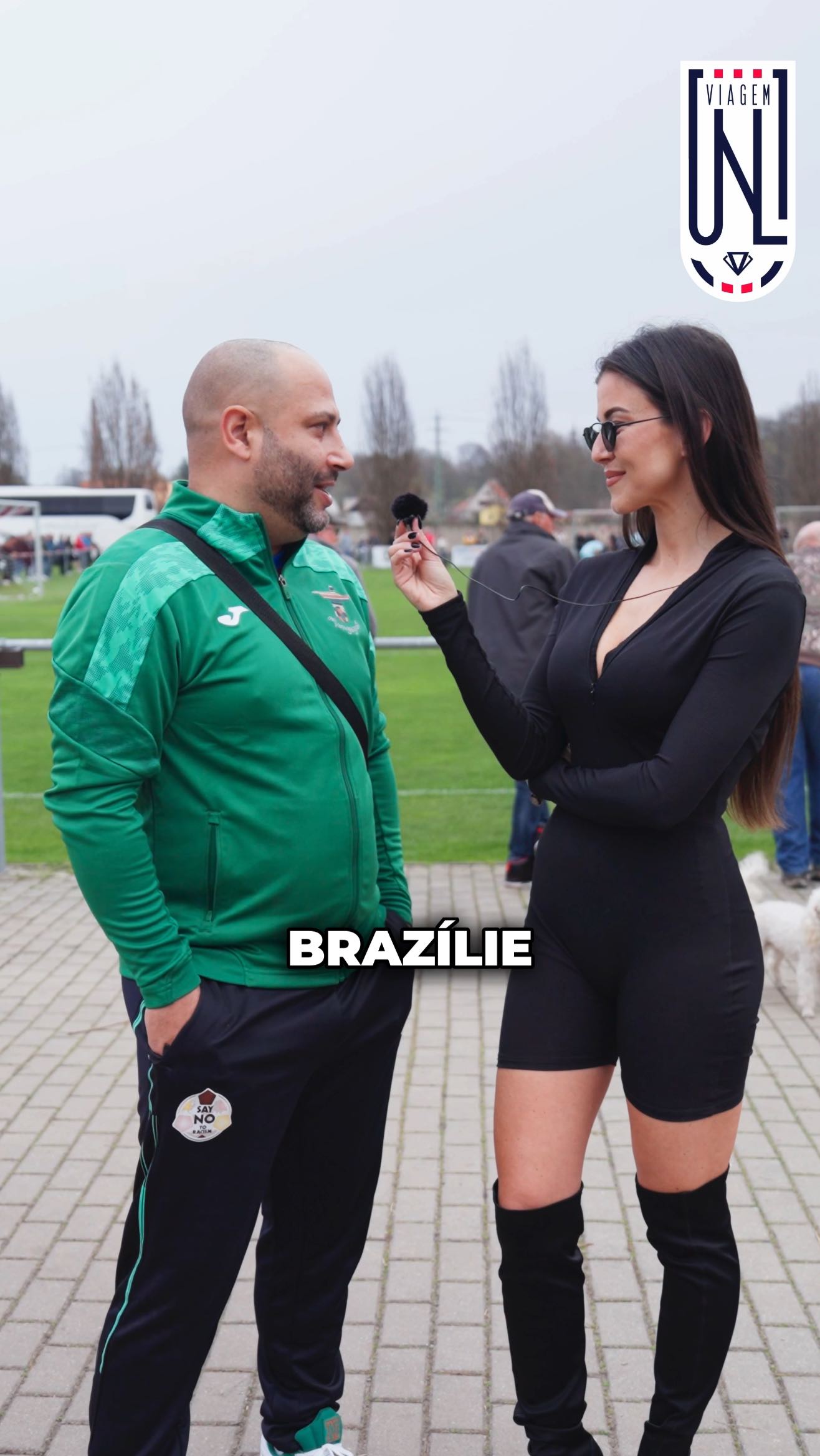 Na utkání v Brozanech si moderátorka Denisa odchytla i Lukáše Pulka, který představil j…